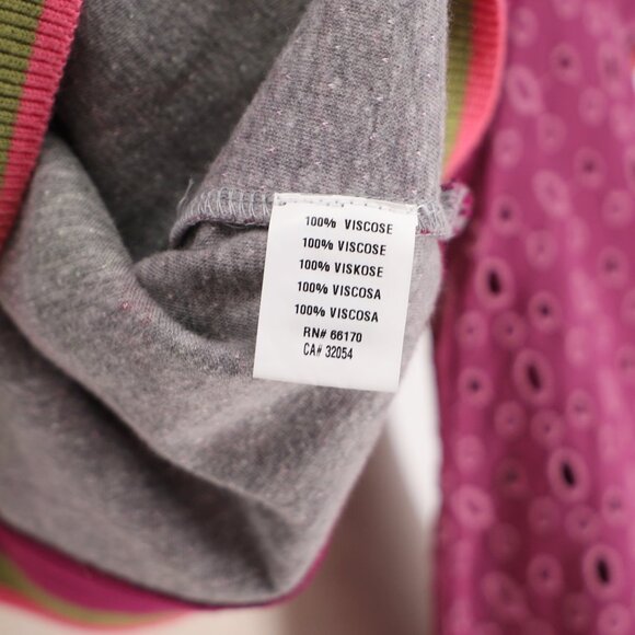 Bl-nk London ANTHROPOLOLGIE Contrast Floral Eyelet Sleeve Pullover Size S - Picture 9 of 9